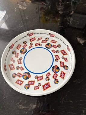 Vintage Schlitz Serving Tray - White with Red & Blue Logos